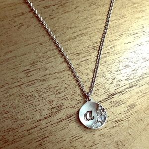 Lia Sophia monogram A charm necklace